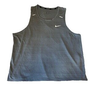 Nike Dri-FIT Miler Mens  Running Tank Top Grey Mens X-Large Basketball Gym Train